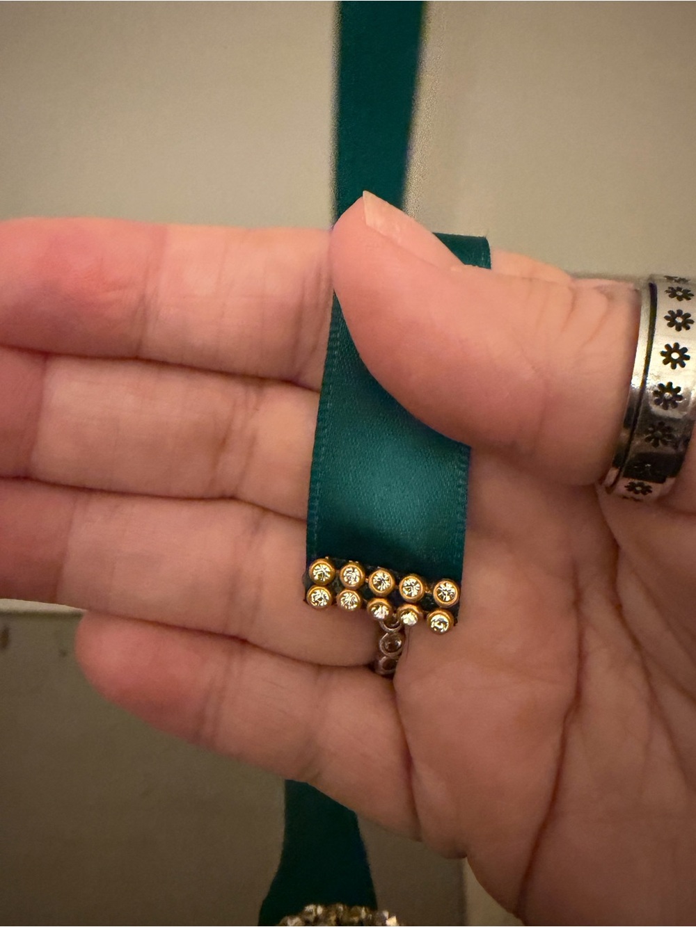 Emerald Green Crystal-Embellished Satin Waist Belt wedding prom bridesmaid - Picture 3 of 4